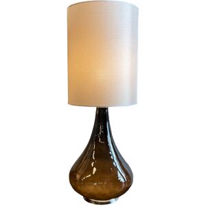 Thawaru Renata bordlampe - beige linen skærm