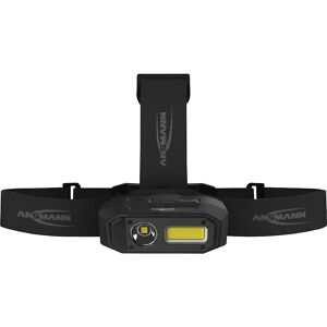 Ansmann Lámpara frontal LED HD800RS, giro de 45°, batería, sensor, 800 lm, negro