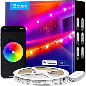 Govee WiFi RGBICW de 3,6 M con Cámara, Luces LED TV Retroiluminación 3 Lite  con Fish-Eye Función, 4 Colores en 1 Lámpara, Control por Voz y Aplicación,  Tira LED adecuado para TV