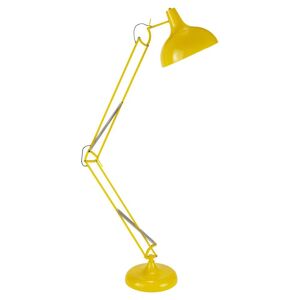 Maisons du Monde Lámpara de pie orientable de metal amarillo