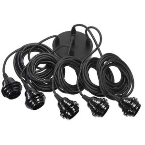 Hoopzi Lámpara de techo 5 cable negro