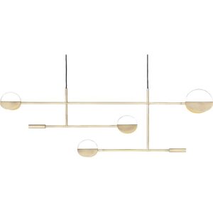 Bolia Lámpara de techo led de 4 luces en metal latón 125cm