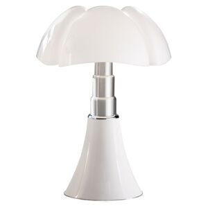 Martinelli Luce Lámpara de mesa metal y polipropileno blanco 66-86cm