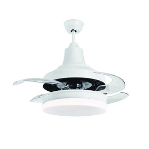 Cristalrecord Ventilador de techo LED 55W blanco 91cm de diámetro