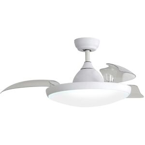 Cristalrecord Ventilador de techo LED 45W blanco 78cm de diámetro