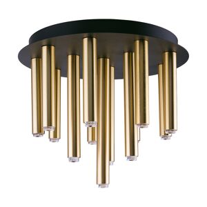 MIMAX Lámpara de techo en acero en negro/dorado de 28 cm