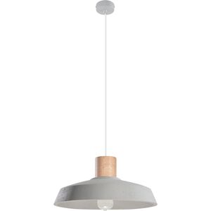 Sollux Lighting Lámpara colgante gris concreto, madera  alt. 115 cm