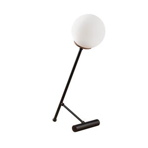 Wonderlamp Lámpara de mesa negro con esfera de cristal opal