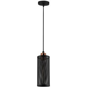 Wonderlamp Lámpara colgante moderno pantalla cilíndrica negro altura regulable