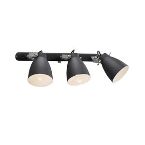 Nordlux Lámpara regleta negro para techo o pared con 3 luces orientables