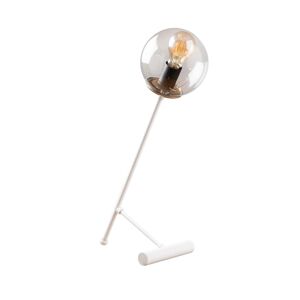 Wonderlamp Lámpara de mesa blanco moderno con bola de cristal transaprente