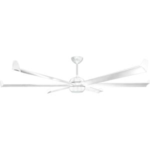 KLASSFAN Ventilador de techo DC en blanco con palas de madera