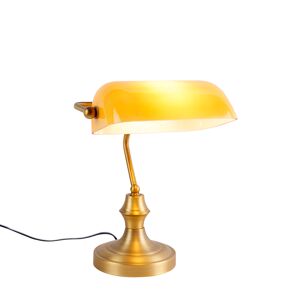 QAZQA Lámpara de mesa vidrio amarillo 26.5 x 24.5 x 34.5    (cm)