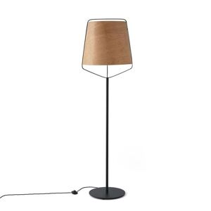 FARO BARCELONA Lámpara de pie metal y madera 182cm