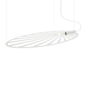 Thoro Lighting Lámpara colgante blanco acero  alt. 150 cm
