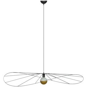 Thoro Lighting Lámpara colgante negro acero  alt. 150 cm