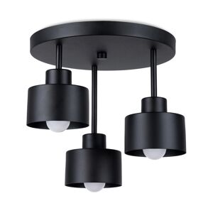 Sollux Lighting Lámpara de techo negro acero  alt. 29 cm
