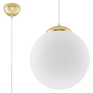 Sollux Lighting Lámpara colgante blanco, dorado acero, vidrio  alt. 120 cm