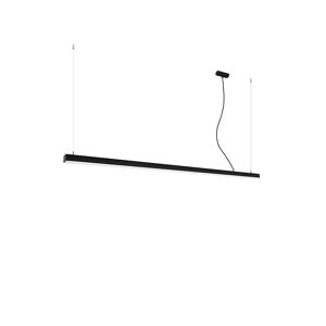 Thoro Lighting Lámpara colgante negro aluminio 4000k  alt. 150 cm