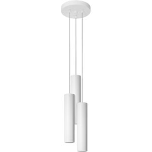 Sollux Lighting Lámpara colgante blanco acero  alt. 110 cm