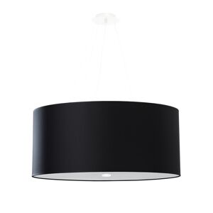 Sollux Lighting Lámpara de araña negro tela, vidrio, acero  alt. 115 cm