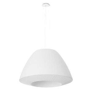 Sollux Lighting Lámpara de araña blanco tela, vidrio, acero  alt. 138 cm