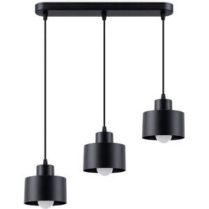 Sollux Lighting Lámpara colgante negro acero  alt. 110 cm