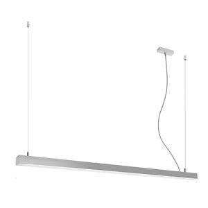 Thoro Lighting Lámpara colgante gris aluminio 3000k  alt. 150 cm