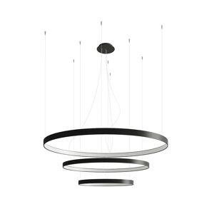 Thoro Lighting Lámpara colgante aluminio negro 4000k  alt. 150 cm