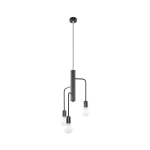 Sollux Lighting Lámpara colgante de acero negro  alt. 100 cm