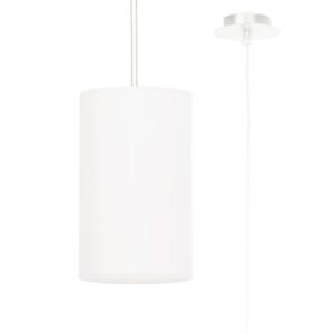 Sollux Lighting Lámpara colgante tela blanca, vidrio, acero  alt. 125 cm