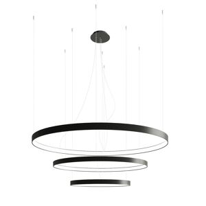 Thoro Lighting Lámpara colgante acero negro 3000k  alt. 150 cm