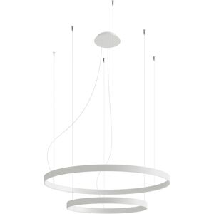 Thoro Lighting Lámpara colgante blanco aluminio 3000k  alt. 150 cm