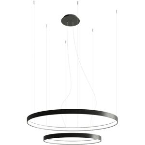 Thoro Lighting Lámpara colgante de acero negro 3000k  alt. 150 cm