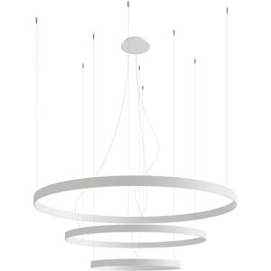 Thoro Lighting Lámpara colgante de aluminio blanco 3000k  alt. 150 cm