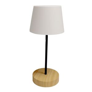 Wonderlamp Lámpara de mesa portátil recargable con base en acabado madera ø13cm