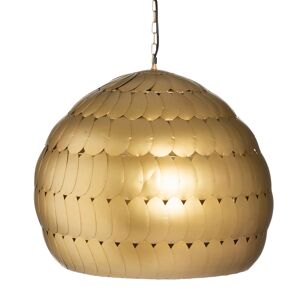 LolaHome Lámpara de techo con pantalla pétalos de hierro cobre de Ø 62x47 cm