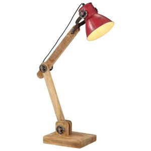 vidaXL Lámpara de escritorio rojo desgastado 25 W E27 23x18x96 cm