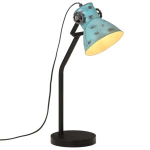 vidaXL Lámpara de escritorio azul desgastado 25 W E27 17x17x60 cm