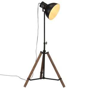 vidaXL Lámpara de pie negra 25 W E27 75x75x90-150 cm