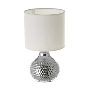 Lámpara de mesa bola de cerámica plata de Ø 16x28 cm