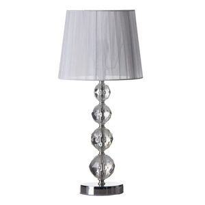 LOLAhome Lámpara de mesa de metal blanca de 25x54 cm
