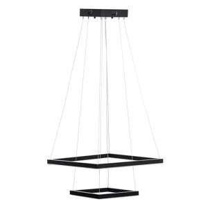 LOLAhome Lámpara de techo led de metal negra de 50x50x120 cm