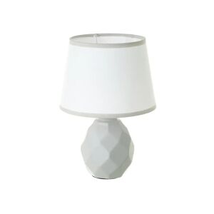Lámpara de mesa diamante de cerámica gris de Ø 18x26 cm