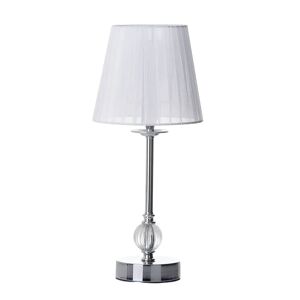 LOLAhome Lámpara de mesa de metal plateada de 17x39 cm