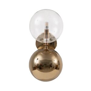LOLAhome Aplique bola dorado de hierro y cristal de 21x18x30 cm