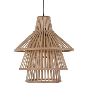 LOLAhome Lámpara de techo de cañas de bambú natural de Ø 47x51 cm