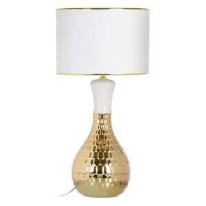 Lámpara de mesa bola de cerámica dorada de Ø 34x51 cm