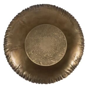 LOLAhome Aplique grabado de metal oro envejecido de Ø 48x18 cm