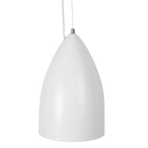 LOLAhome Lámpara de techo colgante con pantalla de aluminio blanca de Ø 20x30 cm